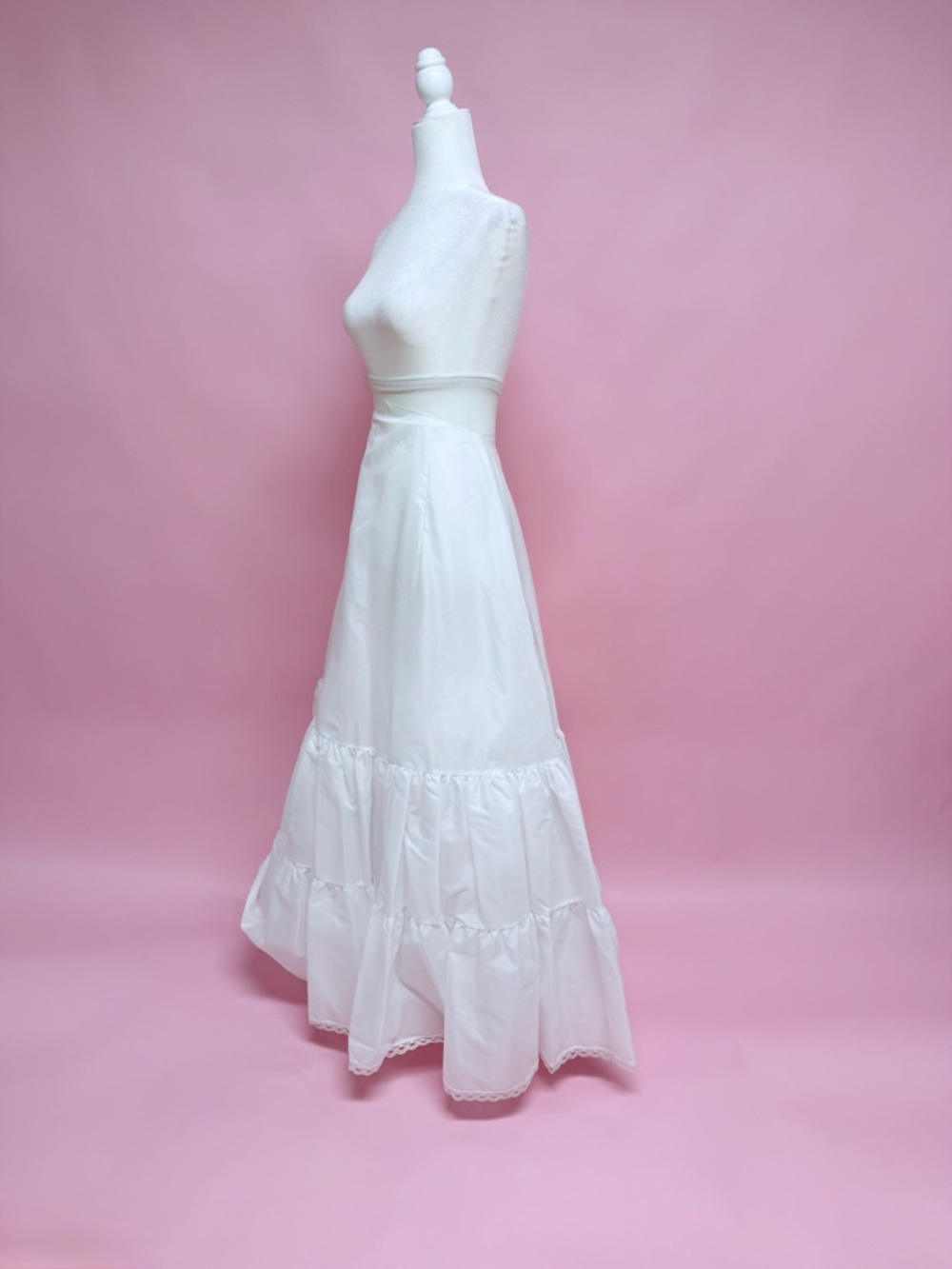 David's Bridal White Layered Petticoat - Picture 3 of 7